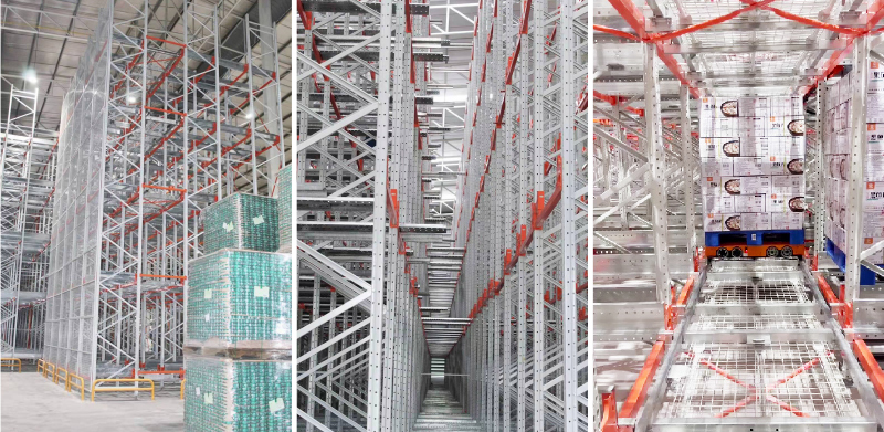 Four Way Radio Shuttle Racking ASRS Pallet Runner Rack  4 Way Radio Shuttle Racking