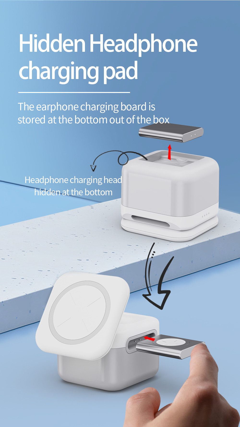 Name Multifunction Wireless Charger - Blue LED Light ≤6mm Transmission Distance