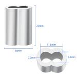 Corrosion Resistant Wire Crimp Sleeves Multipurpose Durable 3/16" 70pcs