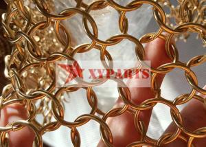 Wholesale 1.2*10mm Copper Chainmail Mesh Metal Ring Curtain from china suppliers