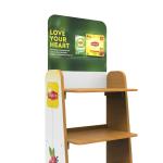 Customized Wooden Laminated Display Rack For Commercial Supermarkets Display Tea