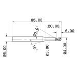 55HRC 2 Flutes Tungsten Solid Carbide Ball Nose End Mill