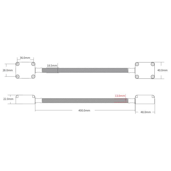 402 door loop 490mm Long Tube Armored Door Loop For Security 13mm Diameter