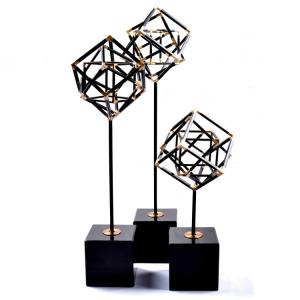 Wholesale Black Marble Base Resin Abstract Shape Decorative Art Craft from china suppliers