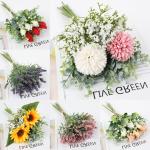 Artificial hand-held bouquets, artificial plants, and fake flower bouquets