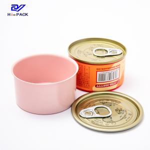 Wholesale 130g / 140g / 190g Flavoured Tuna Tins Pink Round Tin Packaging from china suppliers