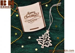 China WOODEN CHRISTMAS DECORATIONS Wood Christmas Tree Decor Laser Cut Christmas Ornaments Handmade Wood Ornaments on sale