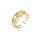 Synthetic CZ 24k Solid Gold Rings Wedding Luxury OEM Elegant Diamond Engagement