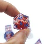 Red flow sand Resin multi -noodle tablet game dice set dnd dice