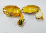 Cat shape trinket box with rhinestone for new jewelry boxes cat enamel cat
