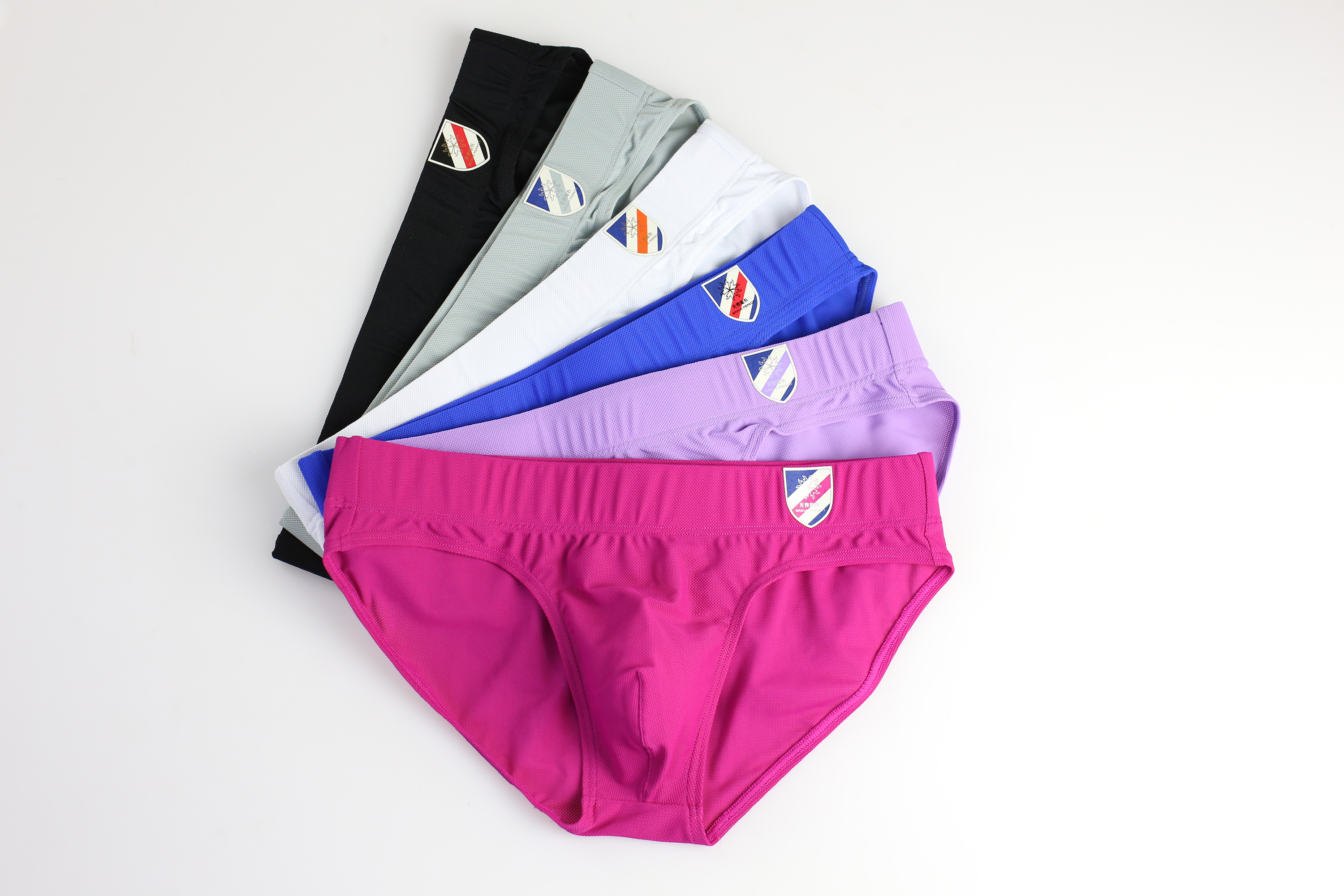 Colorful S-XL Solid Mens Briefs Underwear Breathable Plus Size Underwear