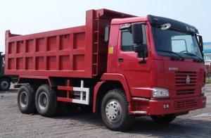 Wholesale Howo A7 diesel tipper dump truck A7W cabin with 12R20 tires red color and heavy end tipping from china suppliers