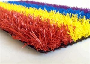 China Colorful Synthetic Faux Turf Grass , Artificial Turf Backyard For Kindergarden on sale