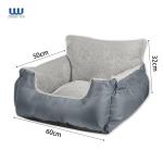 Customized Warm Soft Pet Car Seat Car Dog Bed With Storage Pocket