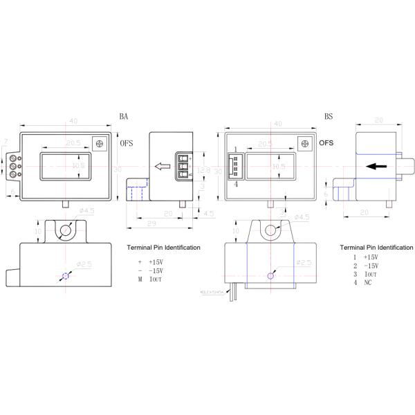 UPS SMPS Closed Loop Hall Effect Current Sensor 2000a Measure Range