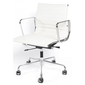 Wholesale Synthetic Leather Mid Back High Density Foam Chair Aluminum Office Swivel Chair from china suppliers