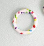 Manufacturer custom printed design full colors all over the ring beads for key