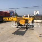 Skeletal Type Container Semi Trailer Yellow excellent load bearing capacity