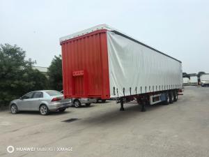 Wholesale 8.5t Grade Tri Axle Drop Side Curtain Van Trailer For Heavy And Large Cargo Transport from china suppliers