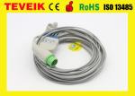 Fukuda Denshi DS-7100 /7200 5 Leads ECG Cable , Round 12pin ECG Lead Wires With