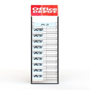Wholesale KD Construction A3 Papers Black Metal Display Rack With Wire Shelves from china suppliers