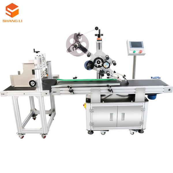 Food Automatic Label Applicator Machine Accuracy Adhesive Sticker Flat Labeling