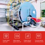 Package Type Industrial Fire Tube Riello Burner Gas Steam Boiler 2000kg