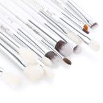 Professional 15pcs Eye Makeup Brush Set Light Weight Aluminium Ferrule
