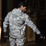 Soft Shell Custom Outdoor Clothing , Mens Tactical Jacket Heat Preservation