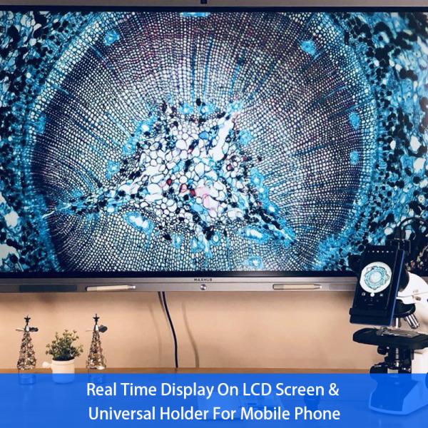 infinity Plan Achromatice Compound Optical Microscope 3W LED A12.1502 Backward Quadruple Nosepiece