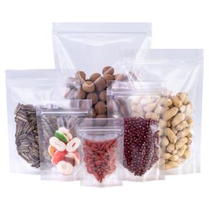 Wholesale Crystal Clear Reusable Zipper Stand Up Pouches 100 MIC For Food Snack Packaging from china suppliers