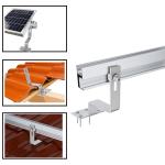 Metal Roof Solar Panel Mount Bracket Natural Aluminum Roof Hook for Wind Load