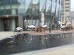 Mirror Polished Life Size Flamingos Sculptures For Hotel