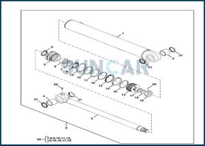 Wholesale FYD00000074 Boom Swing Cylinder Seal Repair Kit For DEERE 50D 50G from china suppliers