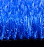 Soft Safe Harmless Colorful Artificial Grass / Blue Fake Grass Synthetic Lawn