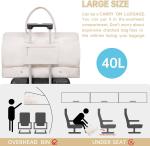Large Size Beige Weekender Overnight Bag Hospital Travel Carry On Tote