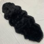 Floor Black Sheepskin Chair Cushion Pad For Living Room Sofa OEM