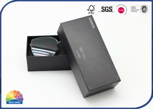 Wholesale Custom Embossing Logo Two-Piece Black Paper Box Pack Sunglasses from china suppliers