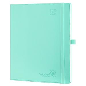 Wholesale Leatherette Paper Custom Academic Planner Large Writing Space Green from china suppliers