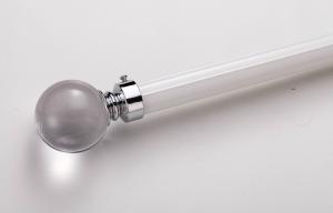 Wholesale aluminum material silent to slide curtain rod for heavy curtains with crystal finals from china suppliers