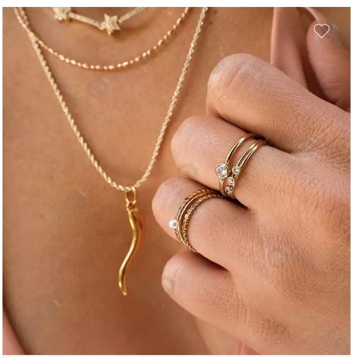 Engagement Torque Jewelry Necklace Gold Chain With Pearl Circle Pendant