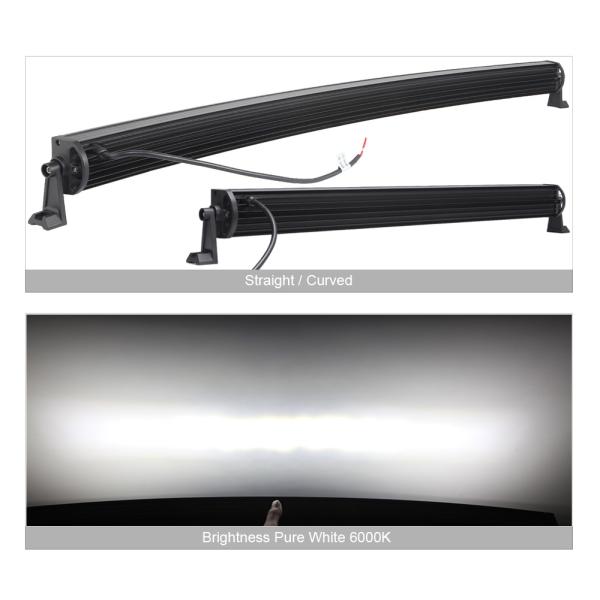 5D Lens 22" 32" 42" 50 Inch 3 Row Straight Curved Led Bar Light For Car 4x4 Off road 4WD ATV UTV Truck Combo Driving