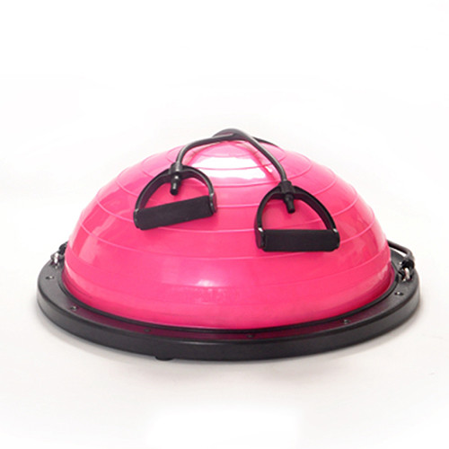 Balance Ball Trainer Half Yoga Exercise Ball with Resistance Bands and Foot Pump for Yoga Fitness Home Gym Workout