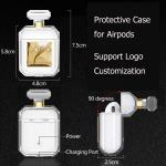 Compatible for Airpods Luxury Perfume Bottle Clear Case Cover Protective