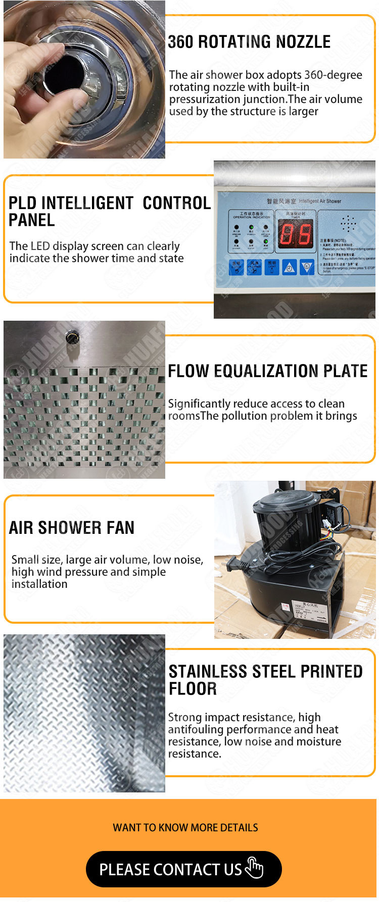 Pharmacies Purified Electronical Interlock Cleanroom Air Shower