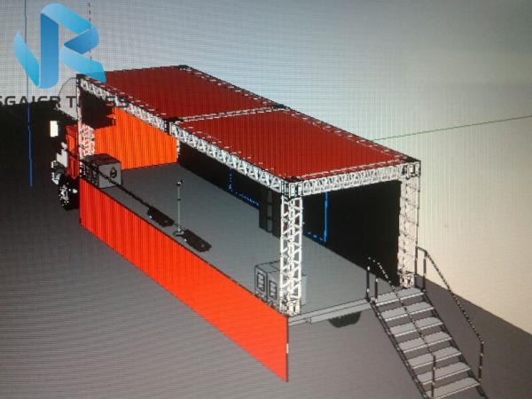 Aluminum Alloy Truck Mini Lighting Truss , High Performance Circular Lighting