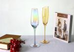 Hand Blown Lead Free Slanted Crystal Glass Champagne Flute with Bevel Mouth