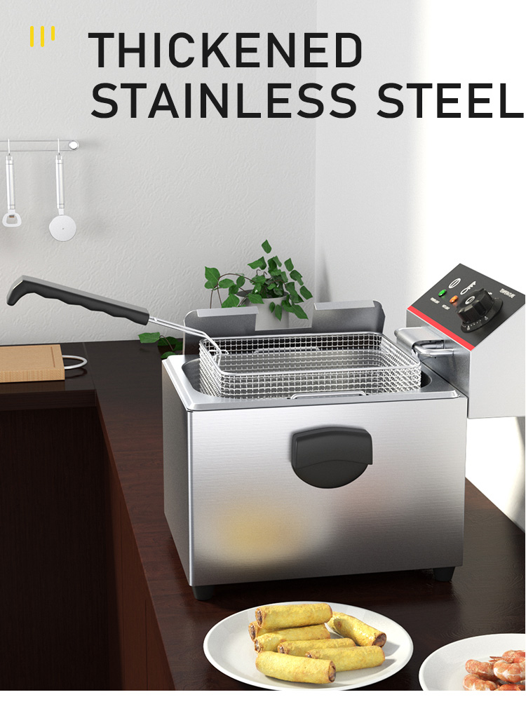6L Electric Turkey Fryer Tornado Potato Deep Fryer for Restaurant in Food Beverage