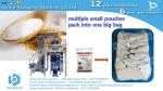 How to pack 30 small bags white sugar into a big pouch