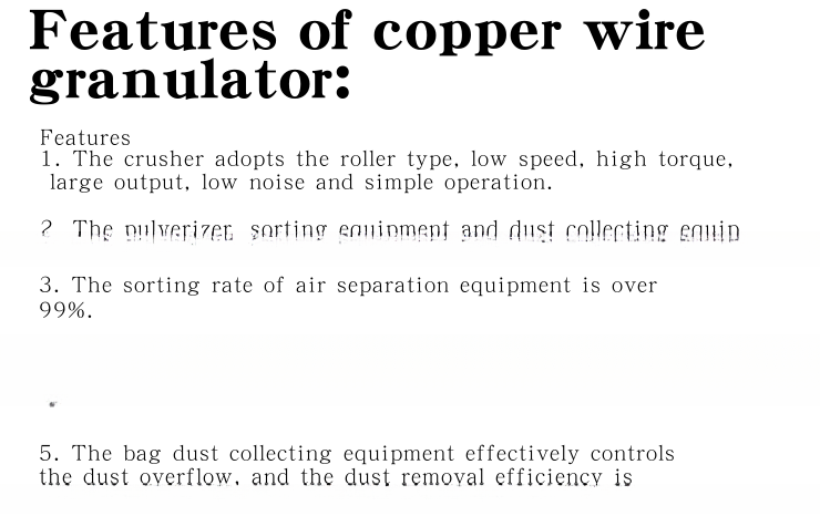Scrap Copper Cable Crusher and Separator Function 1 Waste Wire Recycling Machine Line